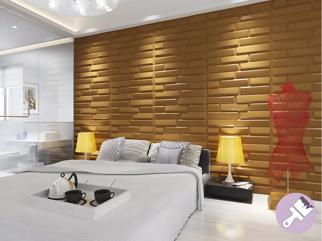 Panneau mural 3D à peindre - pack de 3m² - lot de 6 pièces - GREAT