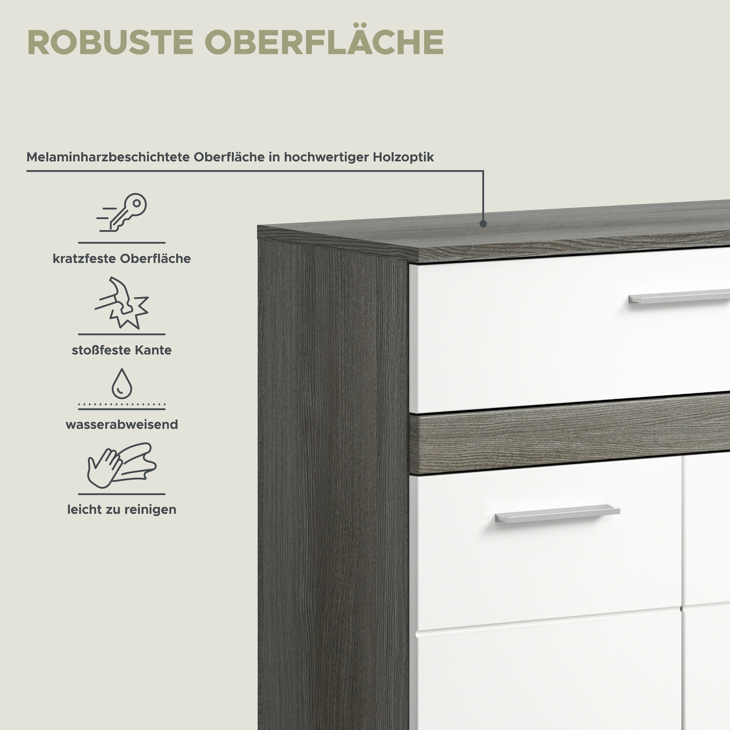 welltime Midischrank »LUCCA, TOPSELLER!, Höhe 79 cm, 2 Türen, 1 Schubkasten, 1 Einlegeboden« Badschrank, Bad-Möbel, Badezimmer