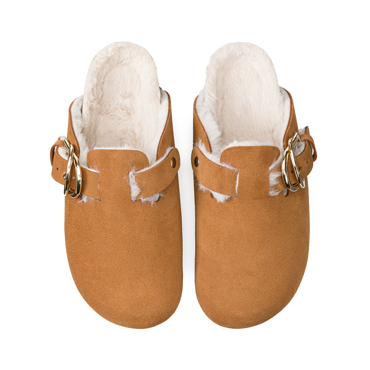 COLEÇÃO LA REDOUTE<br>Tamancos mules forrados em camurça