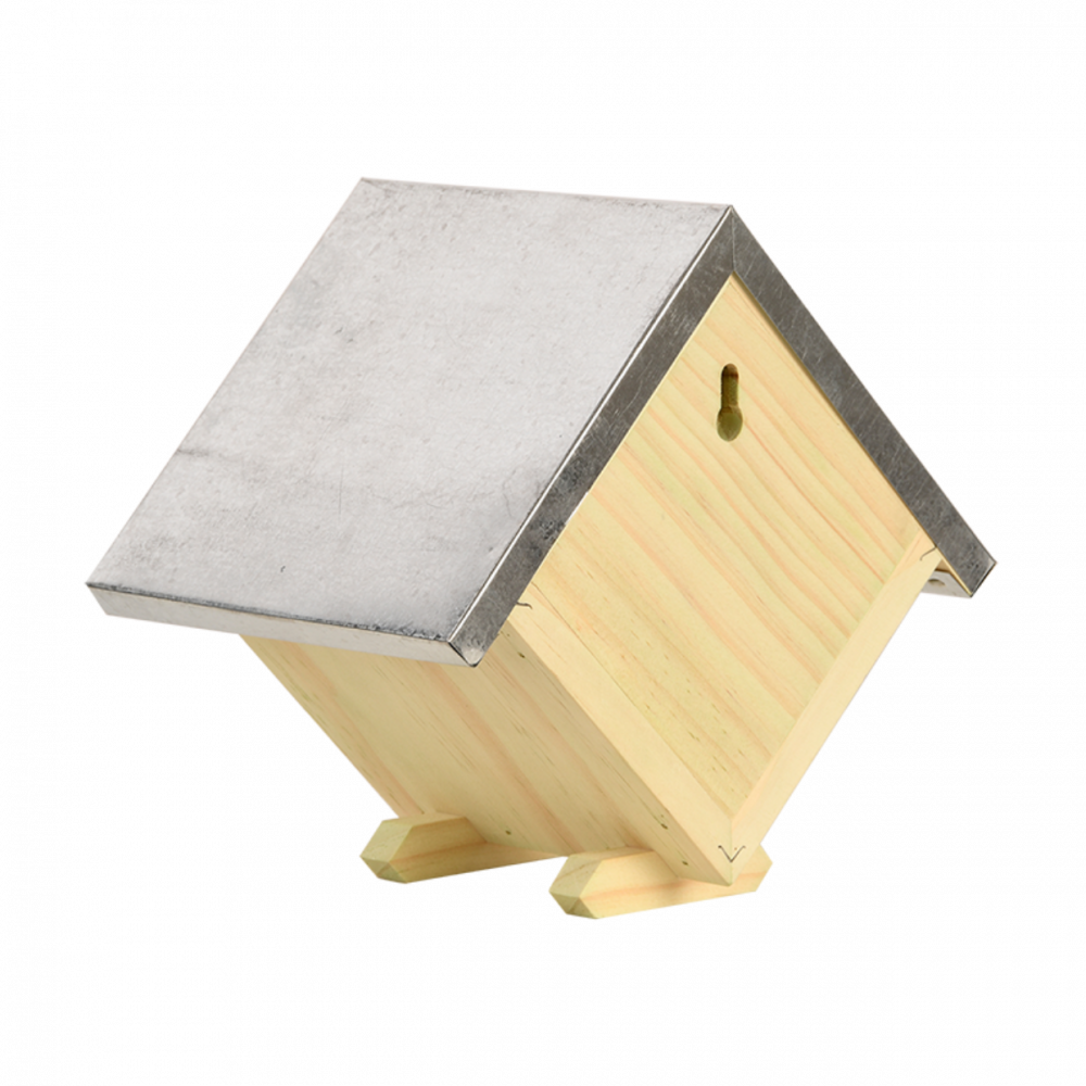 Maison à abeilles carrée, hauteur 18 cm en bois