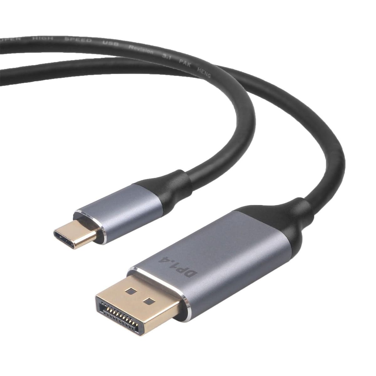 NÖRDIC 1,5 m USBC til DP 1,4-kabel 8K30Hz 4K120Hz 32,4Gbps HBR3 HDR10