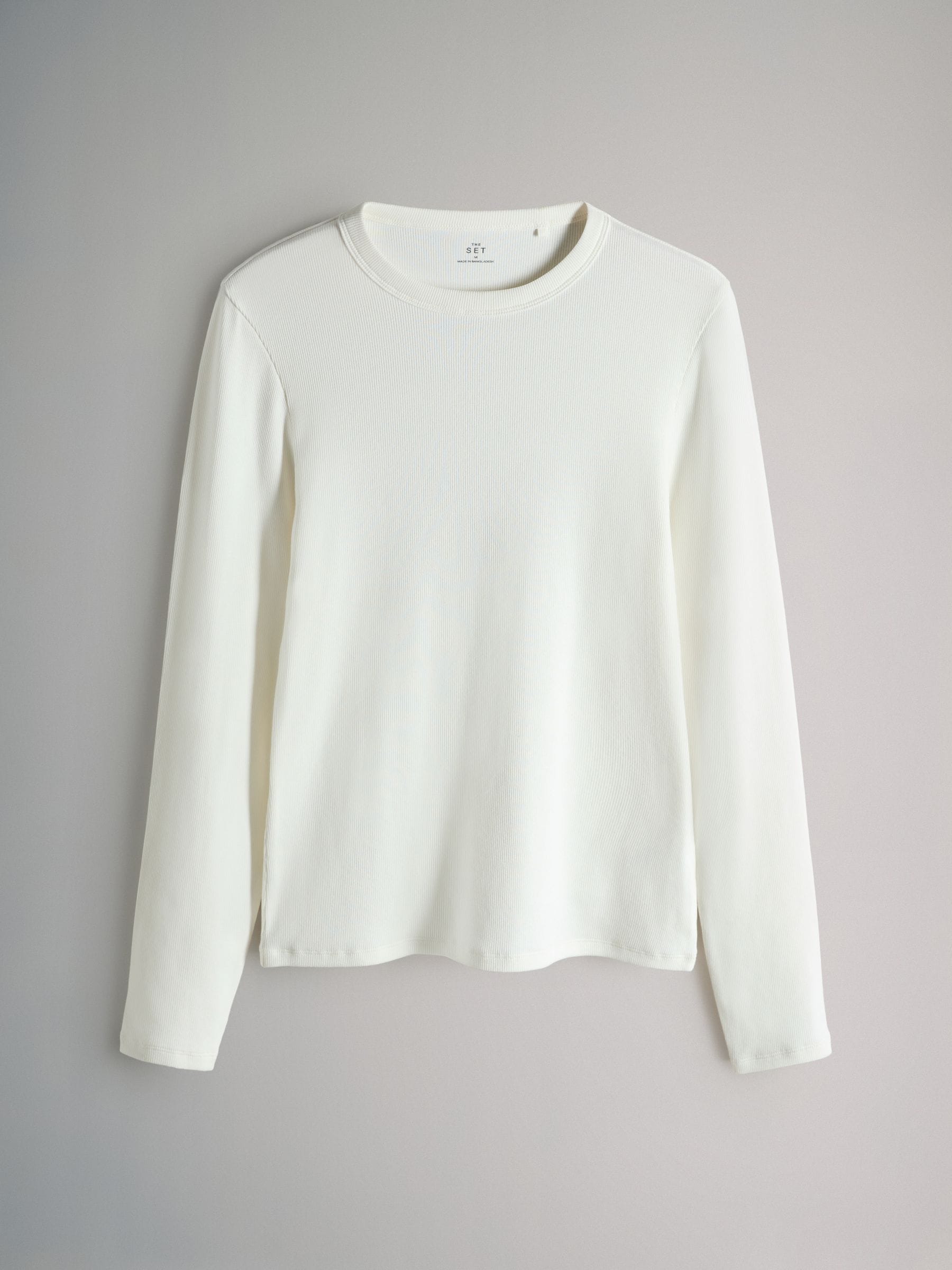 Mauve/Bessen/Luipaard/Zwart/Crème - The Set van 5 geribbelde T-shirts met lange mouwen