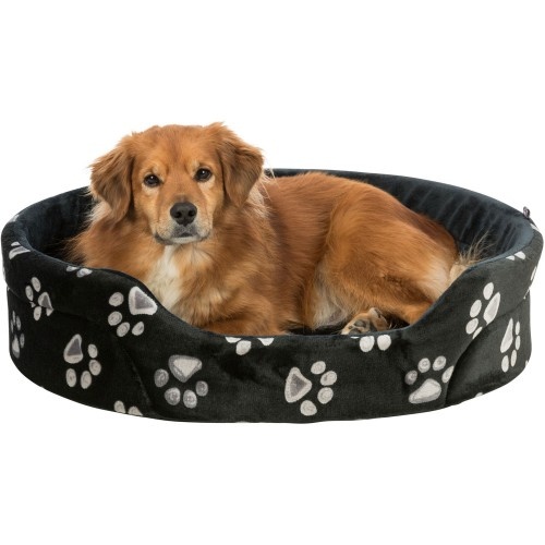 Cama oval preta para cães Trixie Jimmy