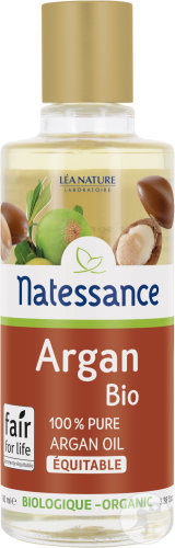 Natessance Huile D'Argan Bio Équitable 100% Pure Flacon 100ml