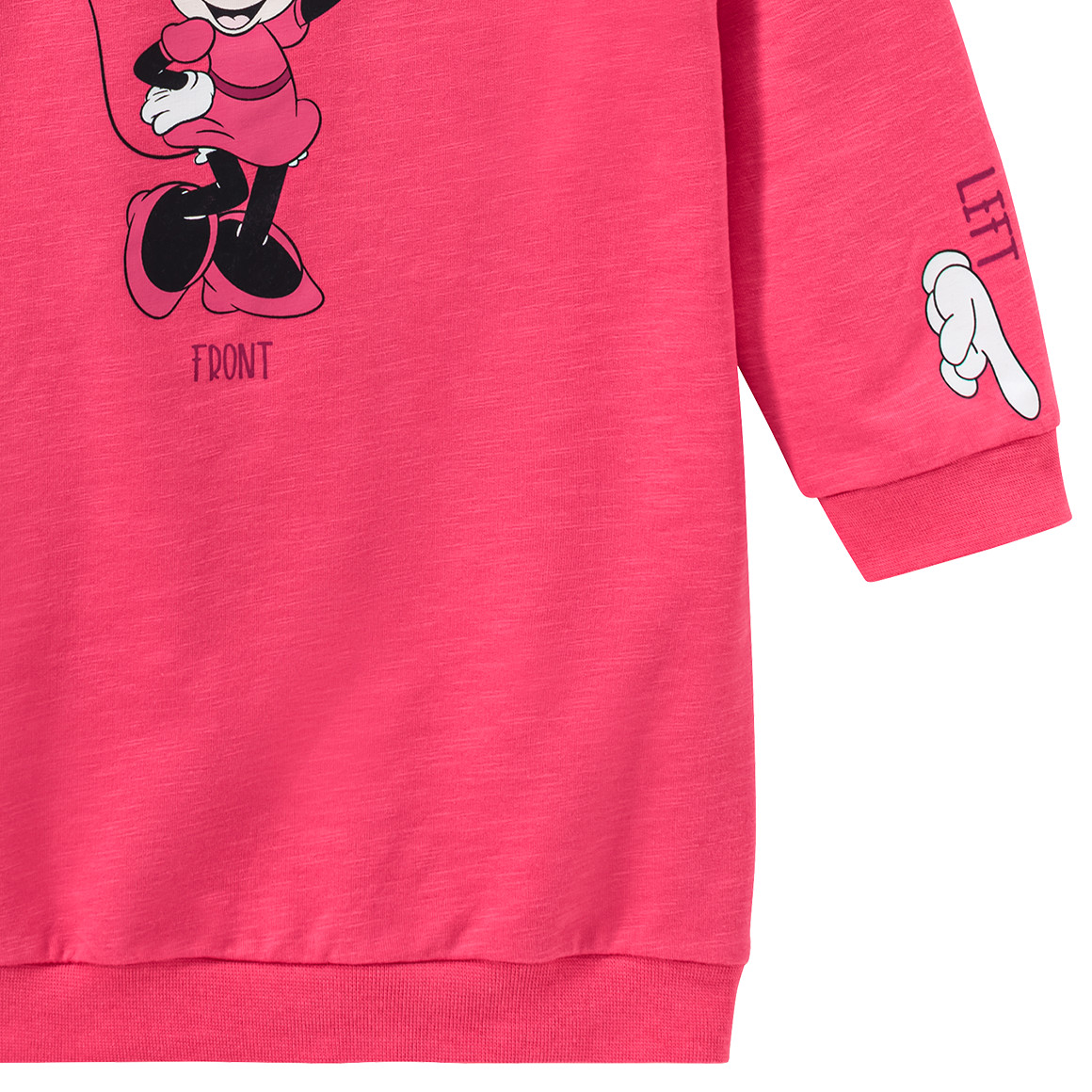 Topomini Minnie Maus Sweatkleid mit großem Print pink