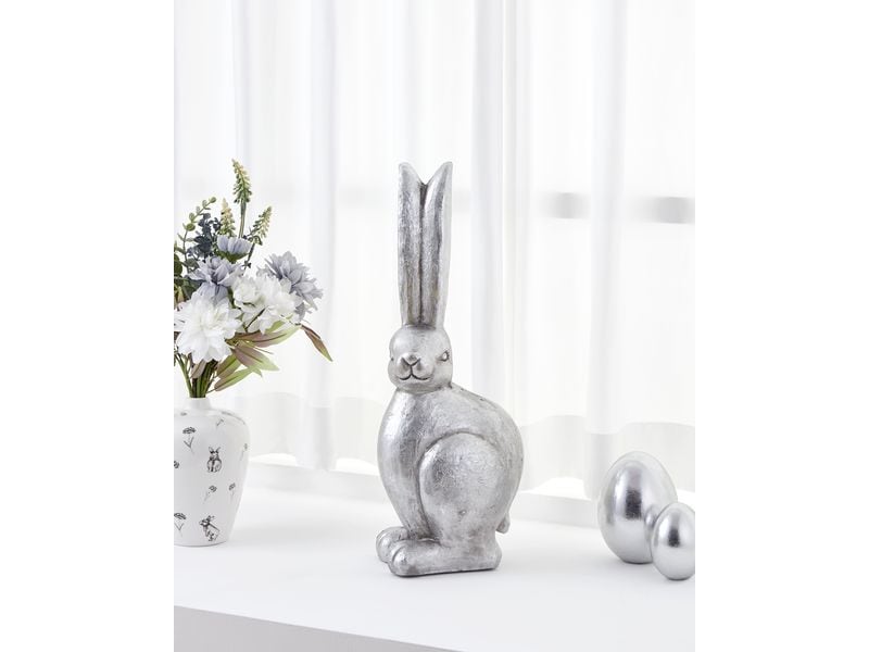 EGLO Hase Chilandy 50 cm, Silber Hasenfigur