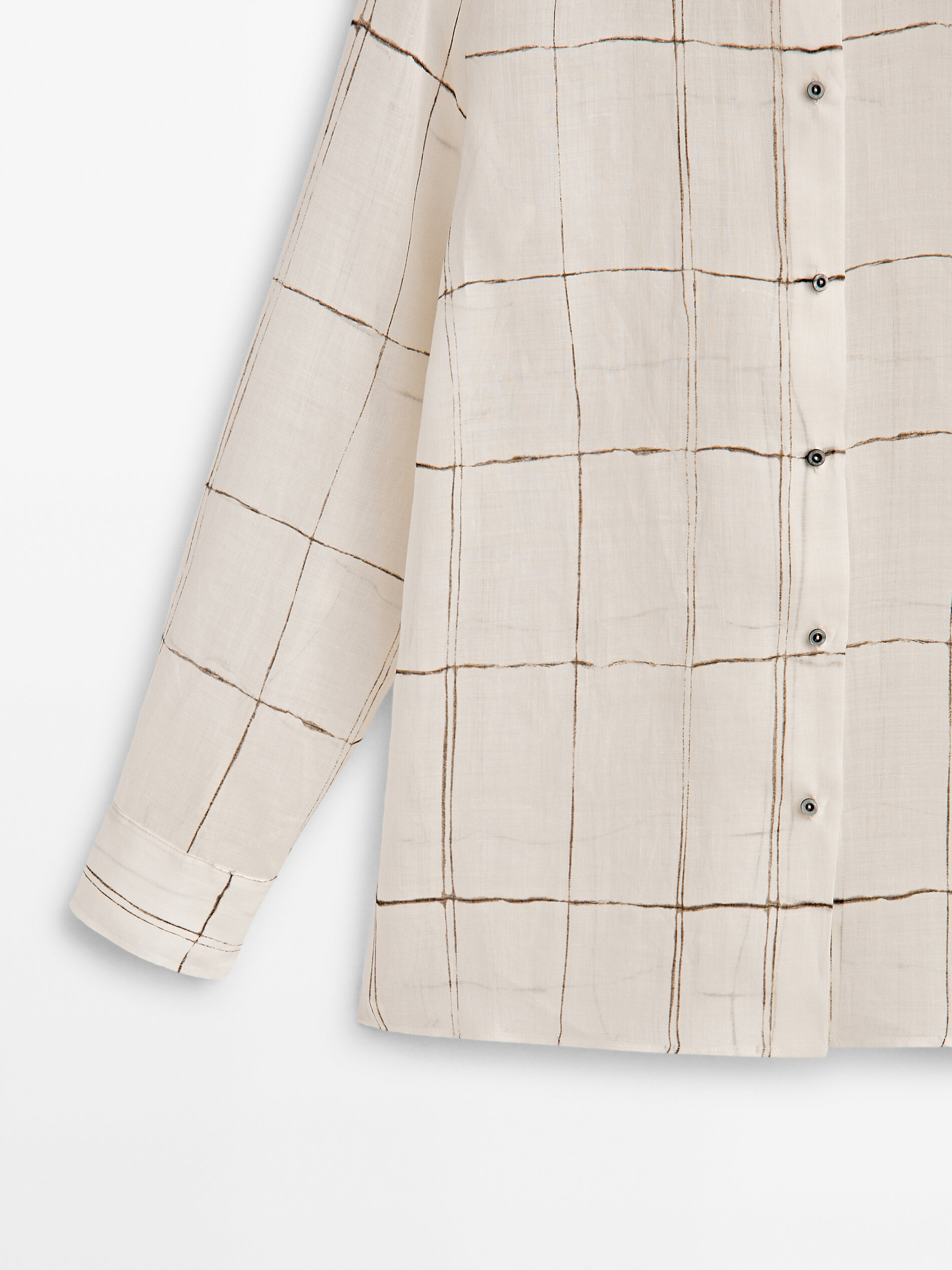 Camisa xadrez com gola mandarim - RAW