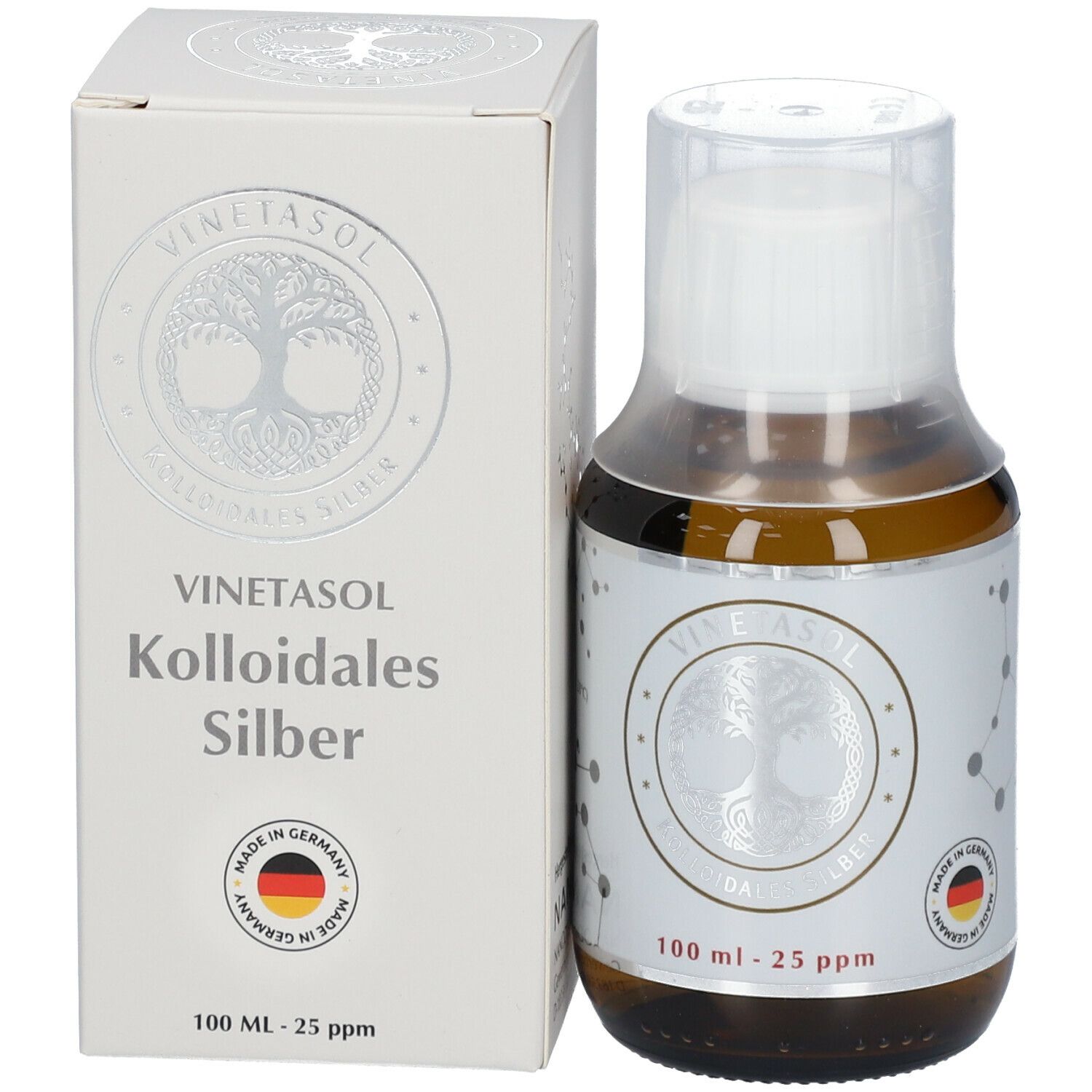 Vinetasol kolloidales Silber 25 ppm
