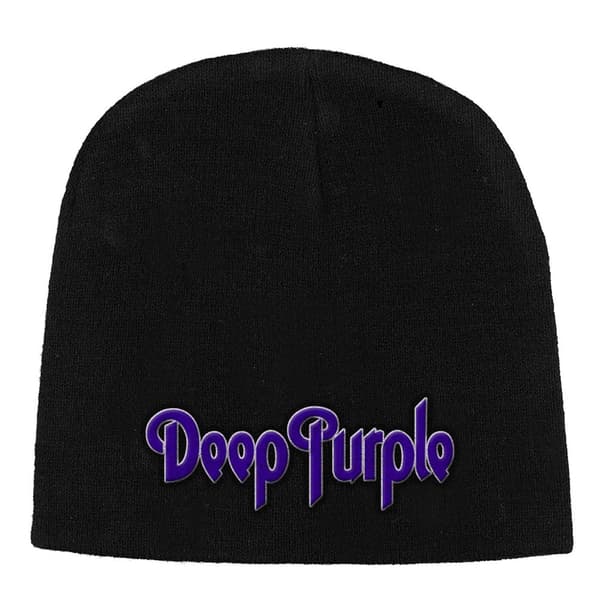 Deep Purple Unisex Beanie Hat: Logo