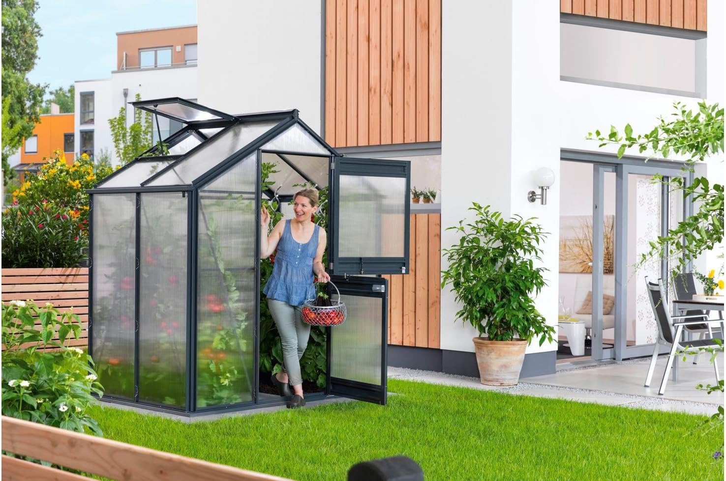 Beckmann Gewächshaus Modell U5 200 x 257 cm Anthrazit