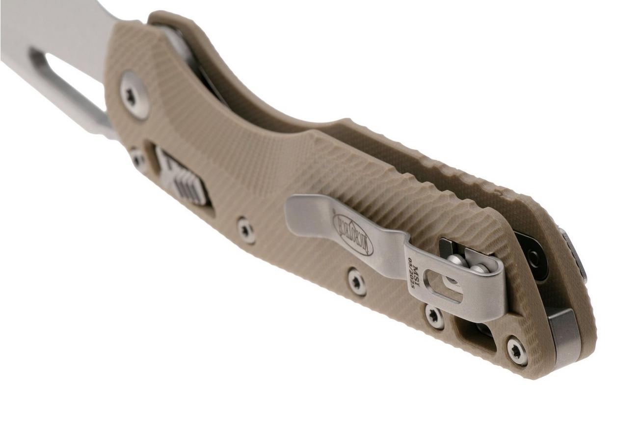 Microtech MSI Standard Issue 210-10FLGTTA, Stonewashed M390MK, Fluted Tan G10 zakmes