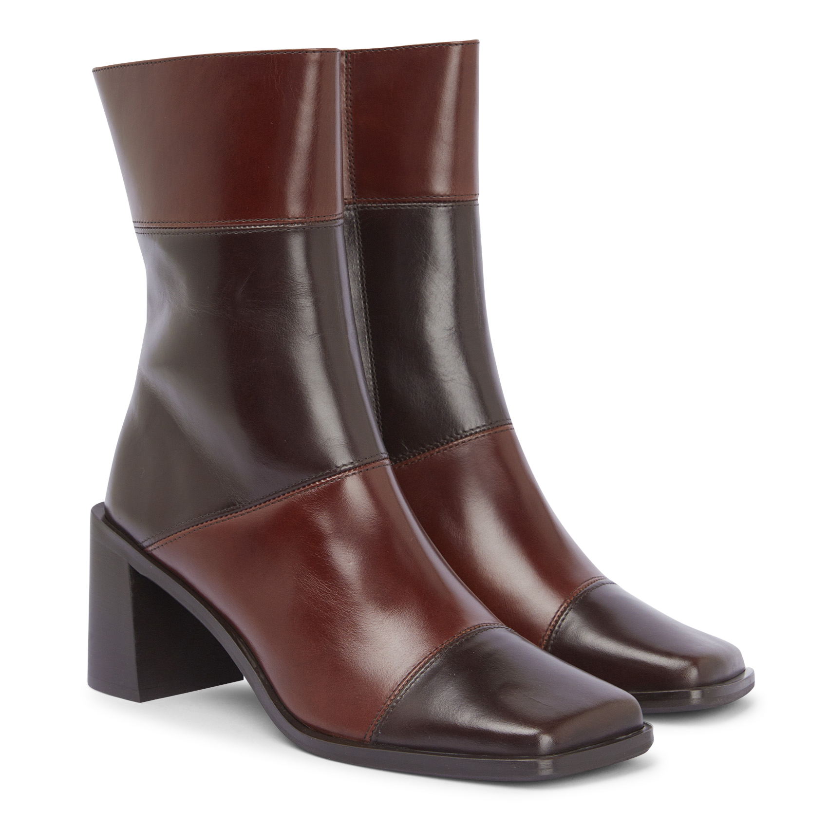 Bottines en cuir | Marron