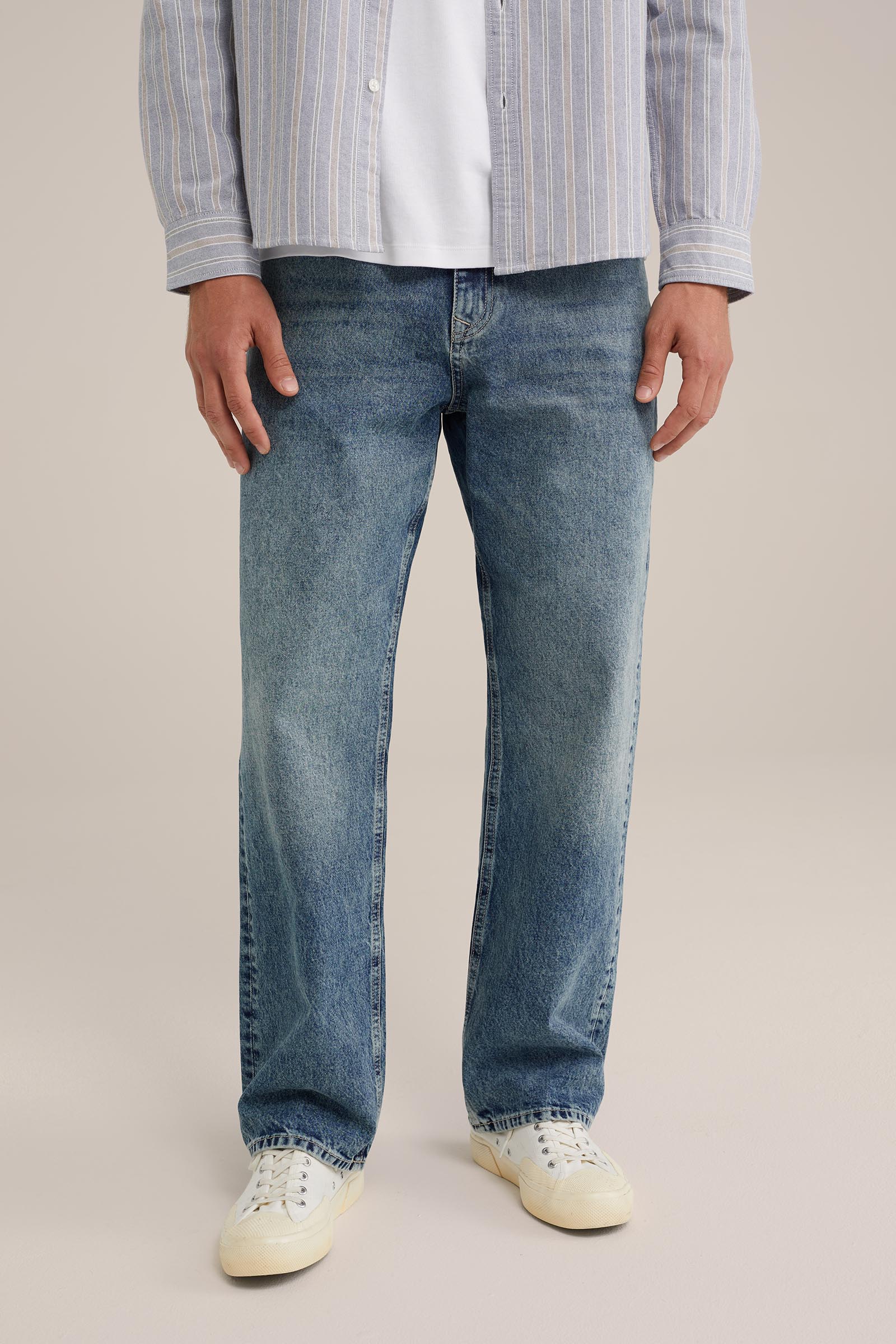 loose fit katoenen jeans Blue Ridge Donkerblauw