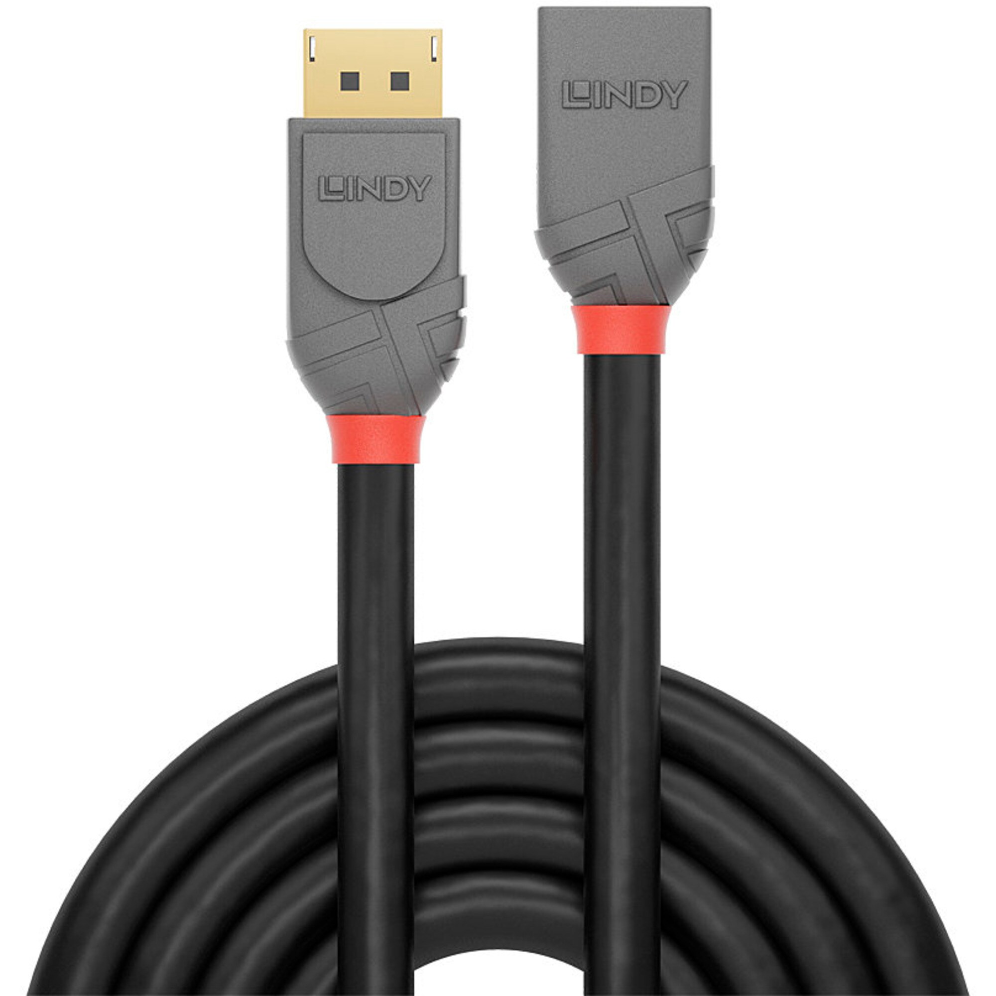 Lindy Kabel DisplayPort 1.4 Verlängerungskabel Anthra Line, Stecker > Buchse
