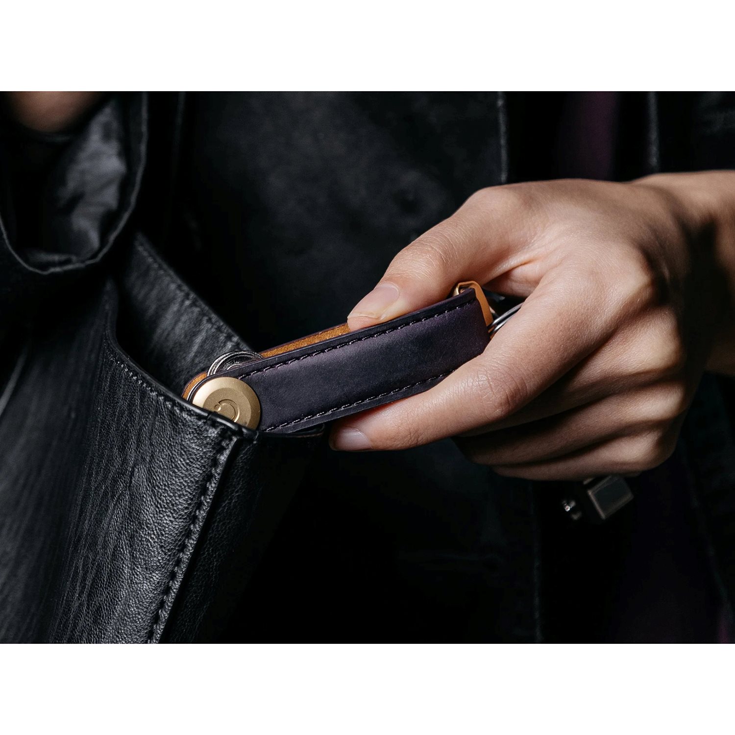 Orbitkey Premium Leather 2.0 Keyholder steel grey