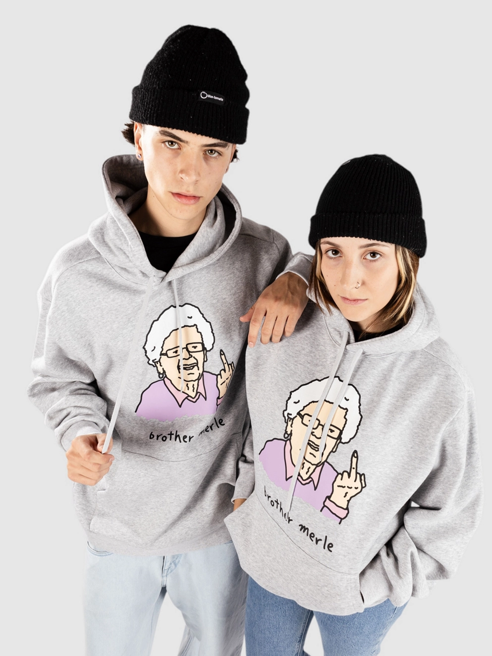 Brother Merle Betty 6 Hoodie heather grey