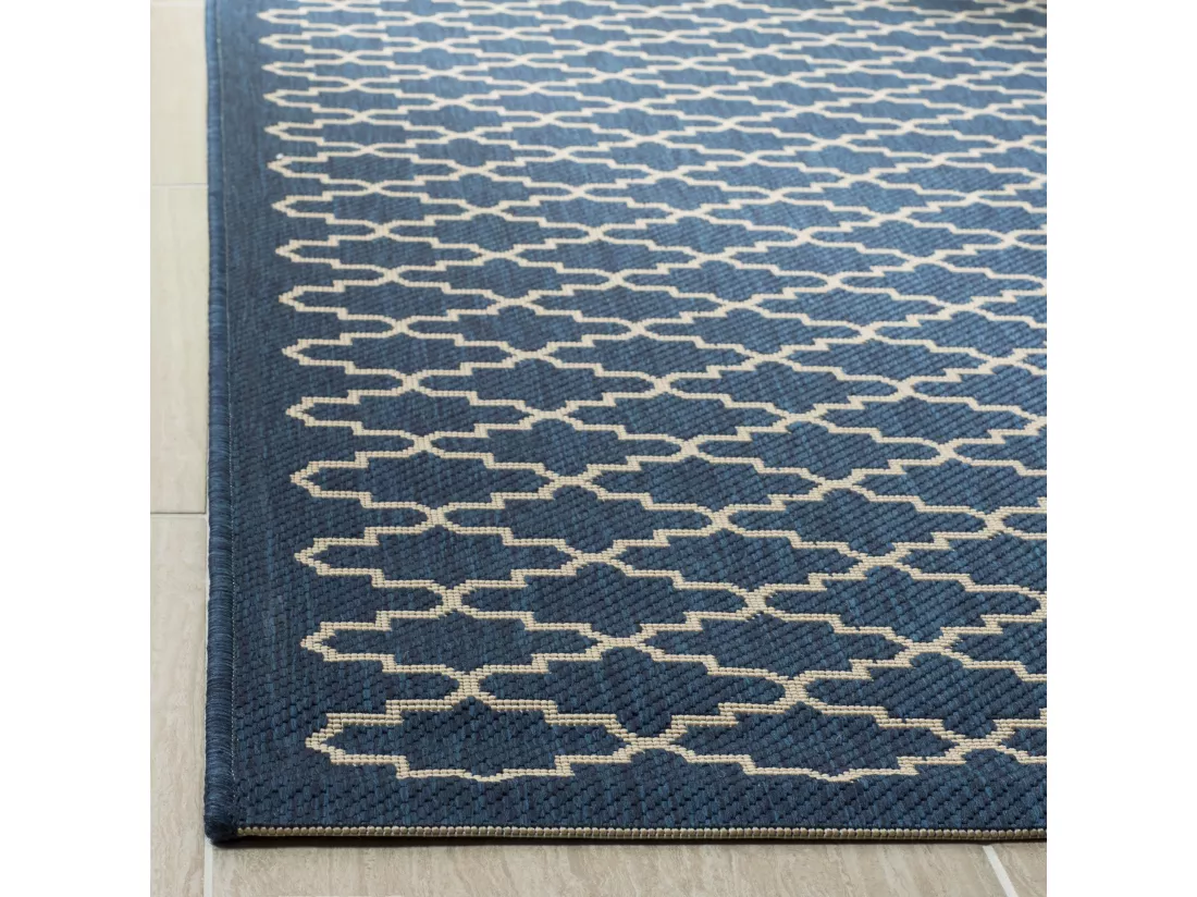 Tapis Navy & Beige 79 X 152 cm - Zinnia