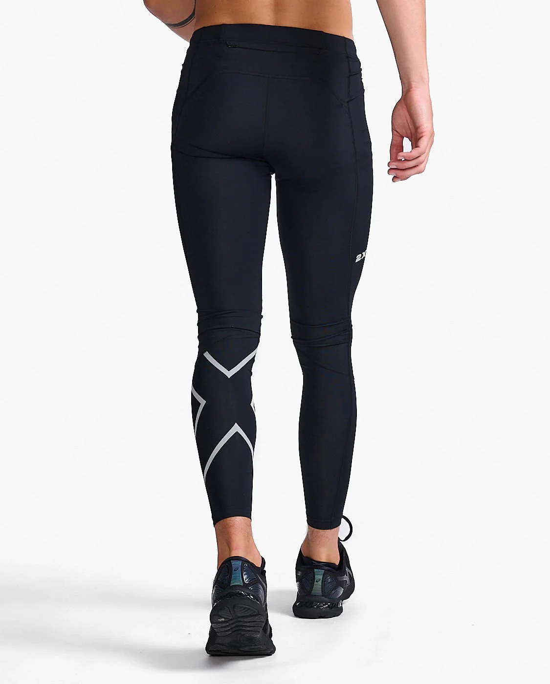 Aero Compression Tights Herre BLACK/SILVER REFLECTIVE