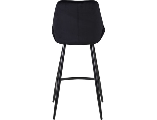 PRO LIVING - Tabouret de bar Lot de 2 T. Bari noir velours (plan)