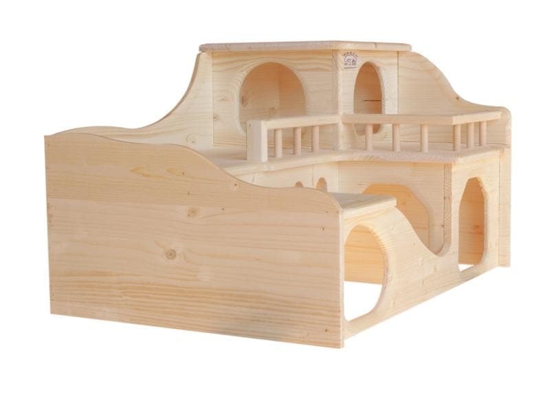 Resch Meerschweinchenschloss, 55 x 33 x 39 cm Ein Schloss für Meerschweinchen, junge Zwergkaninchen, Chinchillas und Ratten