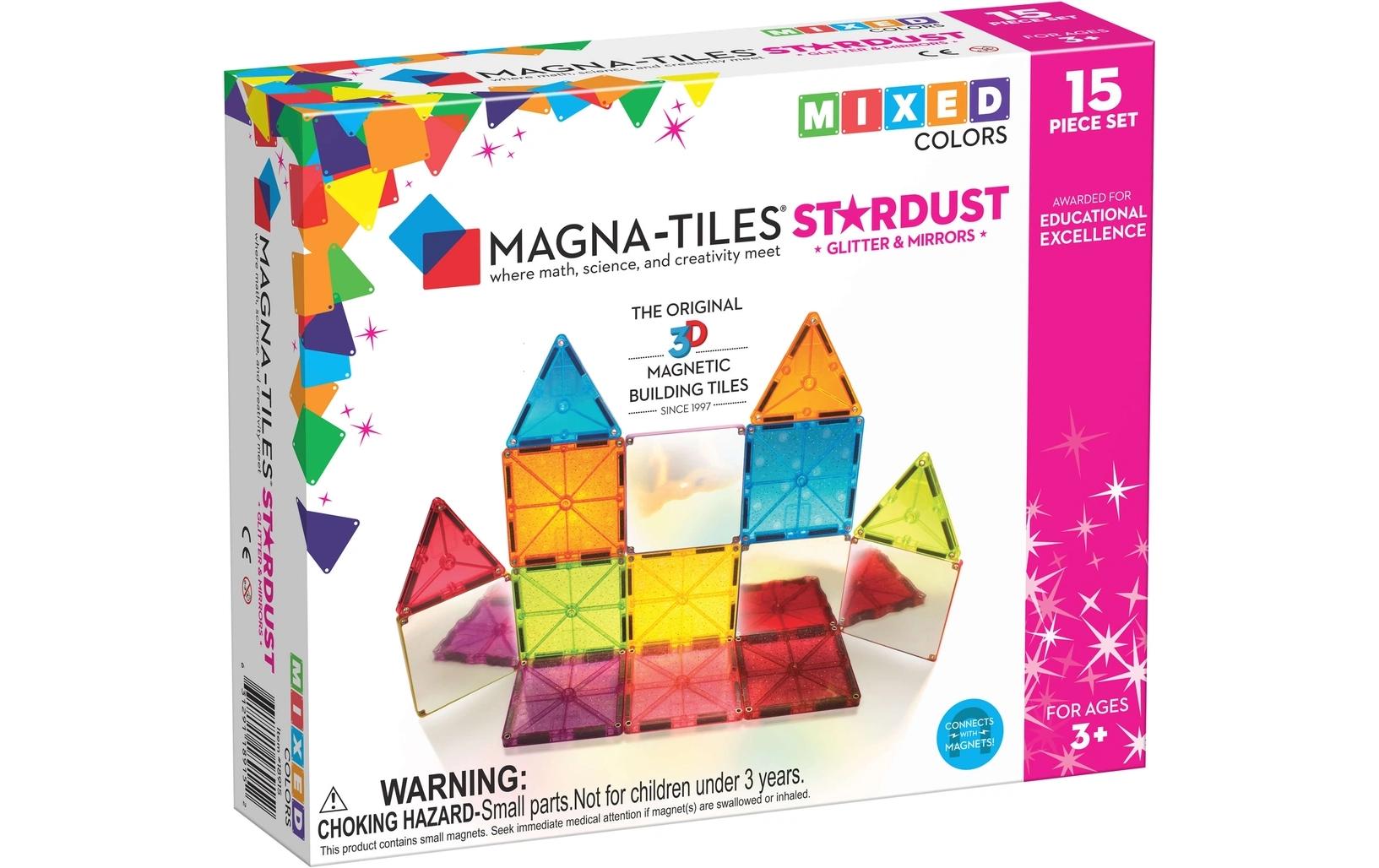 Bausteinmodell Stardust Glitter SetMagnetische Bauplatten mit Glitzereffekt