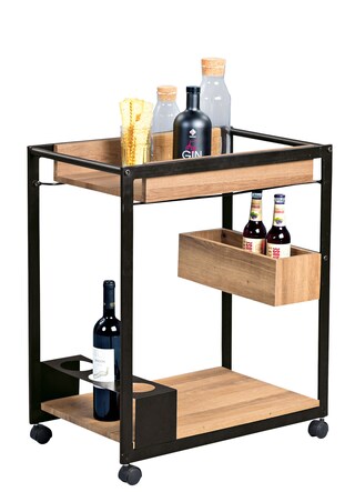Beistelltisch KUBA 2 braun/schwarz