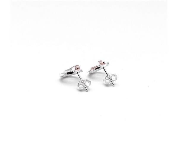 Unique And Co Ladies Unique And Co Sterling, gold,CZ Stud Earrings