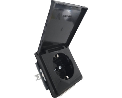 Busch-Jaeger 20 EUC-81 stopcontact met klapdeksel Future Linear antraciet