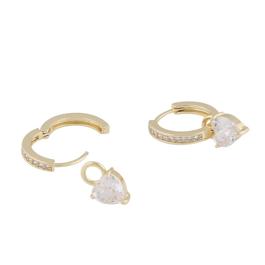 Snö Of Sweden Brooklyn Stone Ring Pendant Earring Gold/Clear Onesize