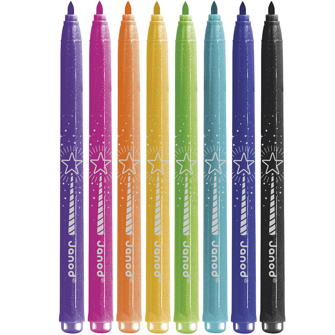 Janod viltstiften glitter - 8st