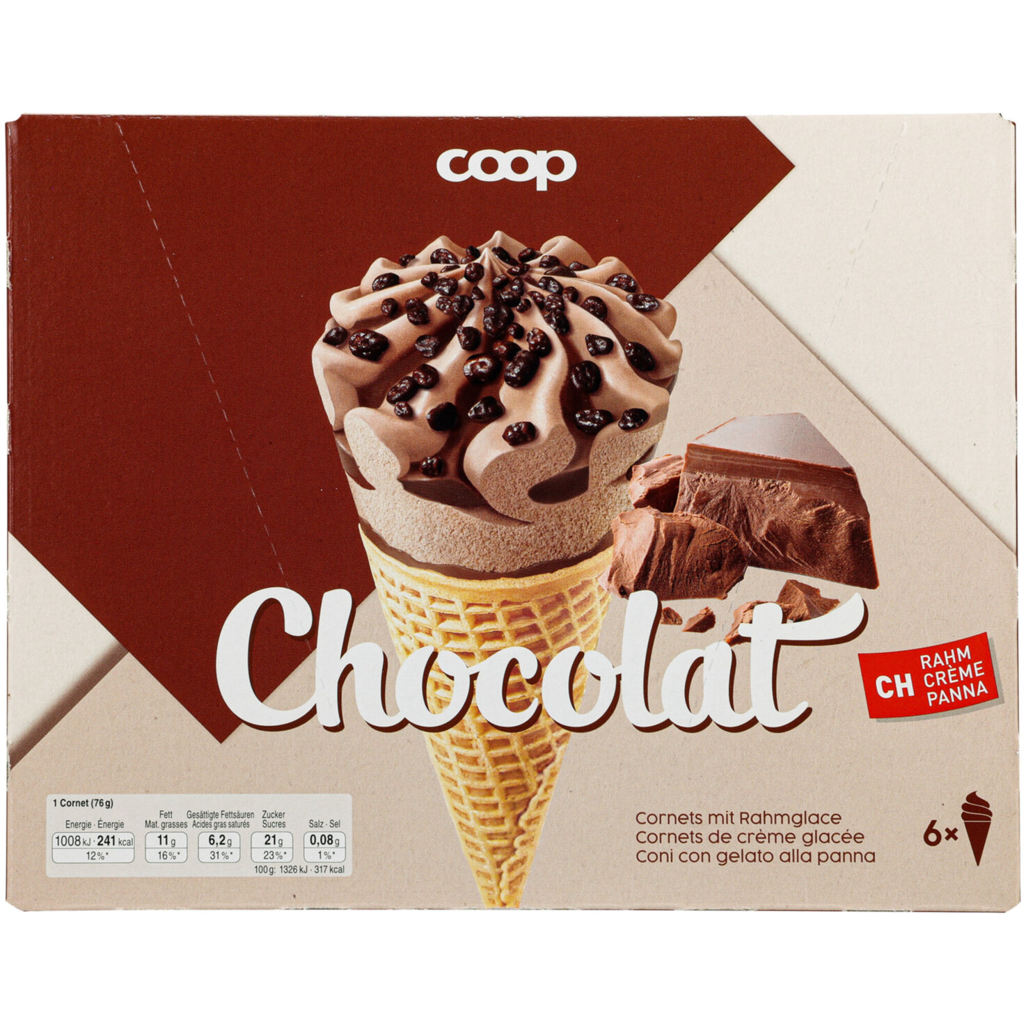 Cornet Chocolat 6x125ml