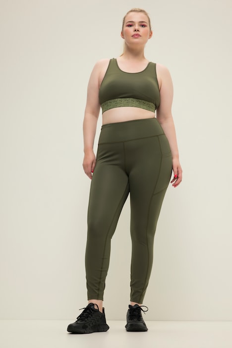 Sport Tights, knöchellang, Elastikbund, Tasche