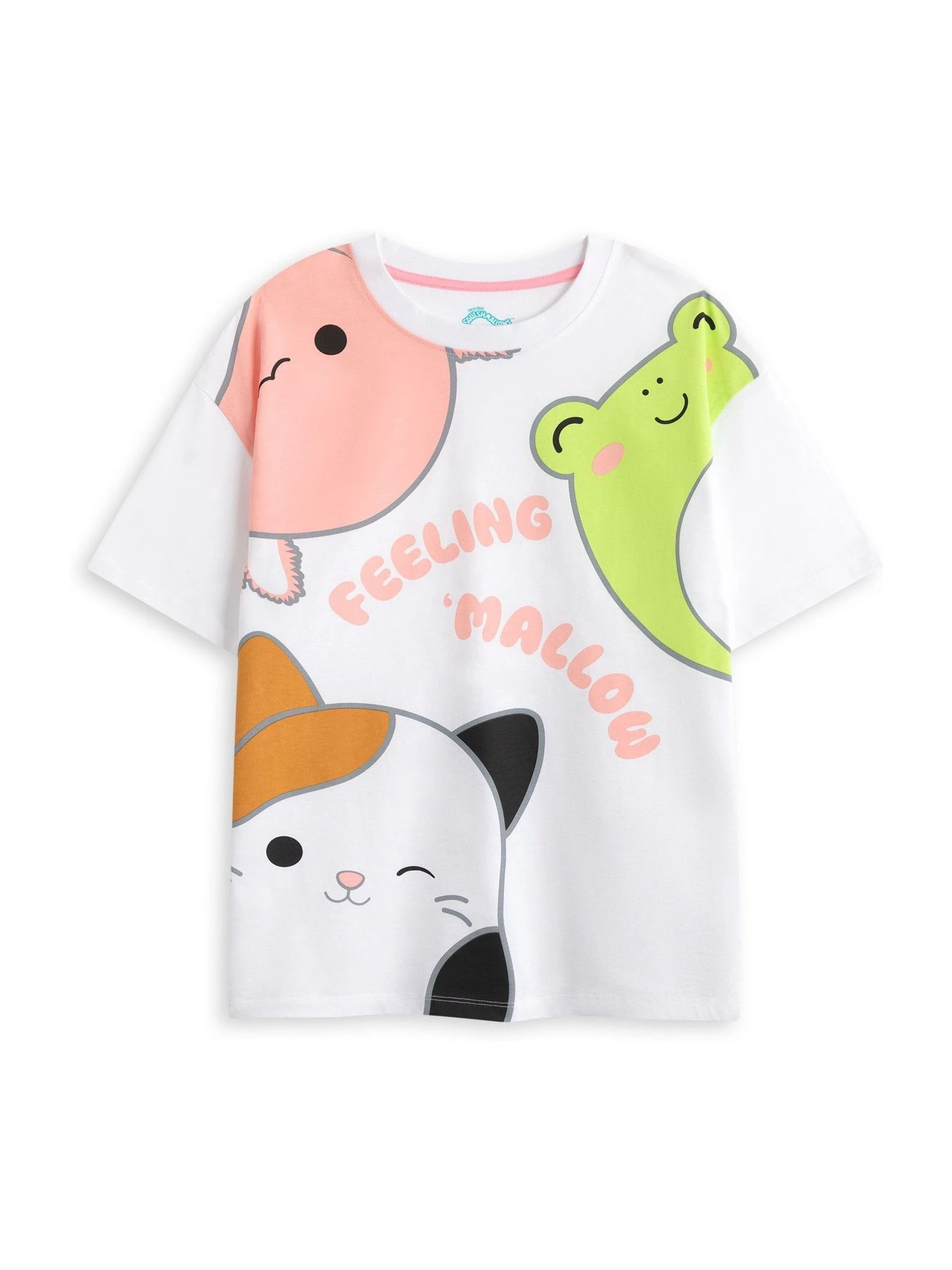Vanilla Underground Meisjes Squishmallows Pyjama Set met Korte mouwen en korte broek 100% katoen Grootverpakking van 2