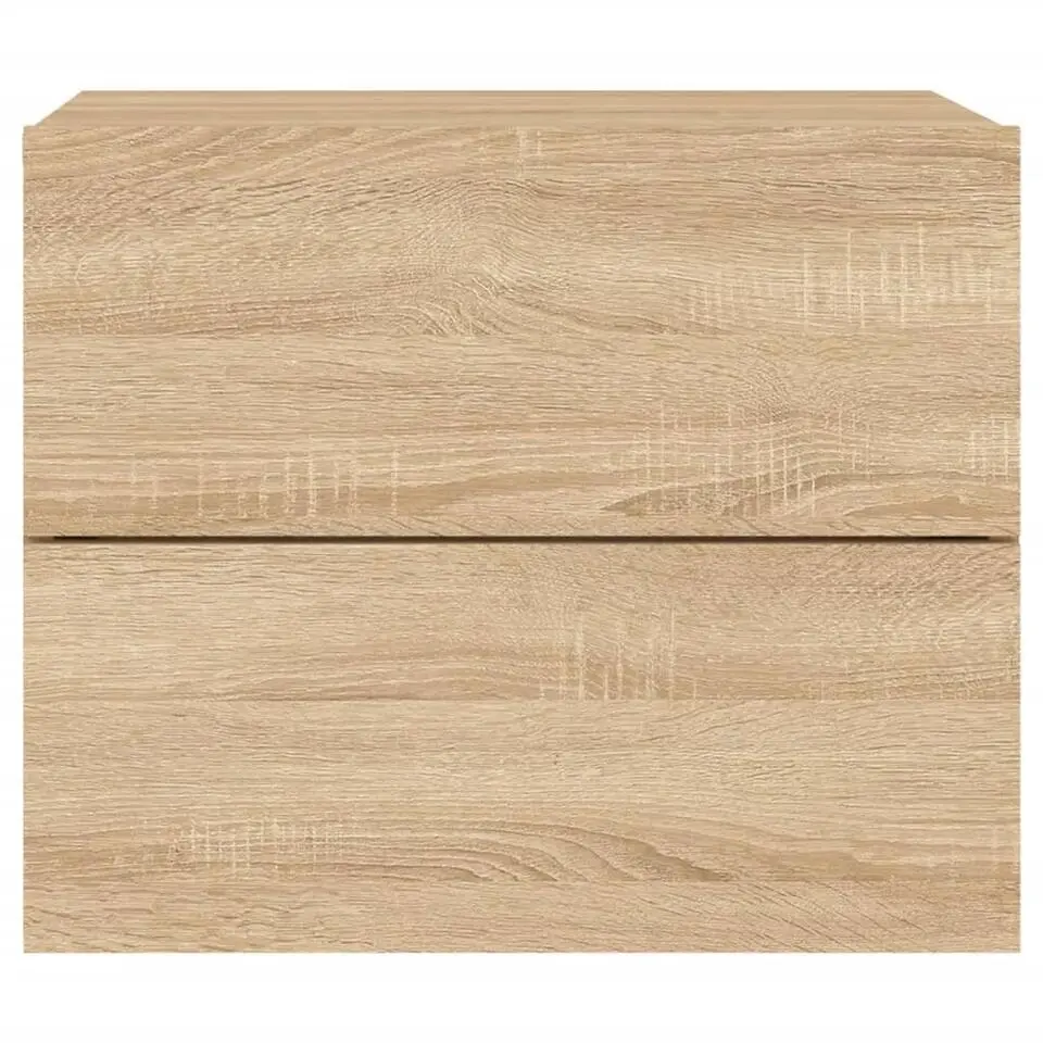 vidaXL - Wandgemonteerd Nachtkastje - Bruin - Bewerkt hout