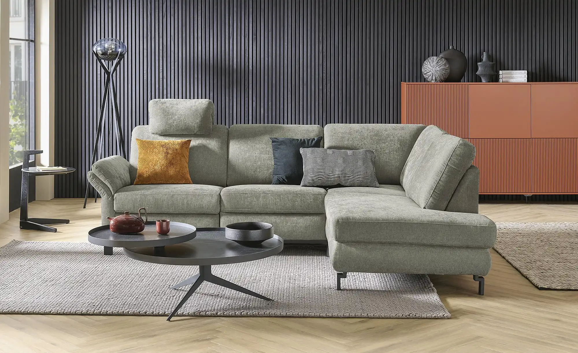 Max Schelling Ecksofa Flachgewebe Maximum Plus