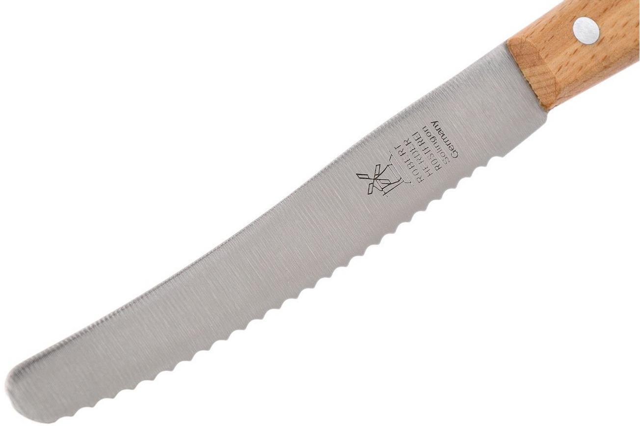 Robert Herder steakmes straight classic roodbeuken RVS