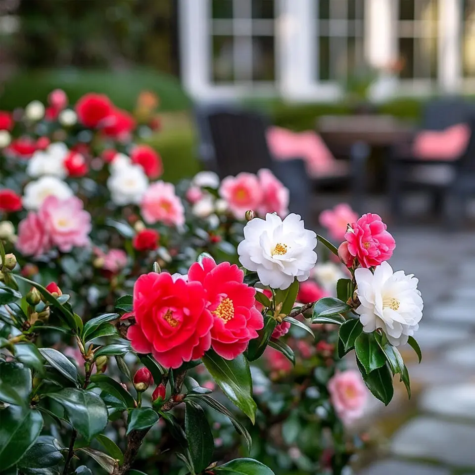 Japanse Roos - Set van 3 - Camellia japonica - Hoogte 25-40cm - ⌀9cm