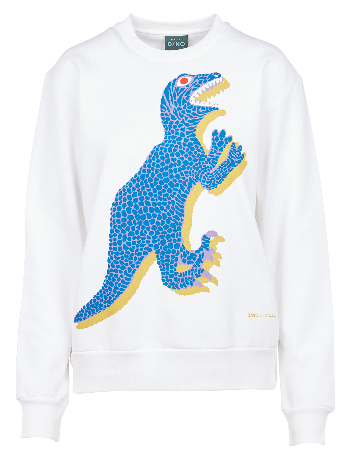 Sweat col rond sérigraphié Paul Smith x Dino| Blanc