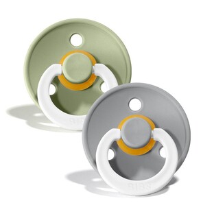 BIBS Glow Fopspeen 18  Maanden Sage/Cloud 2ST