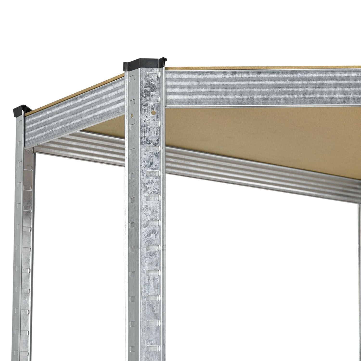 Juskys Lageregal Corner Easy 160 x 75 x 40-75 cm | 320 kg | 4 Böden | Schwerlastregal Metall