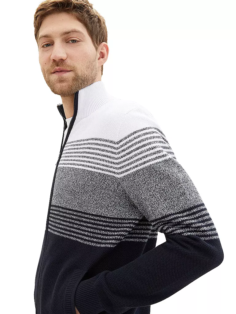 TOM TAILOR Strickjacke blau