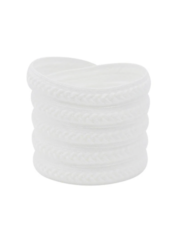Lacets plats épis blanc - 120 cm