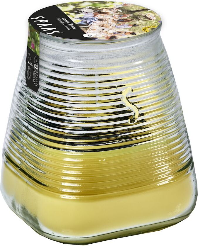 Spaas citronellakaars Lemon Breeze fruitig geel 45 uur D 9 H 9,8 cm