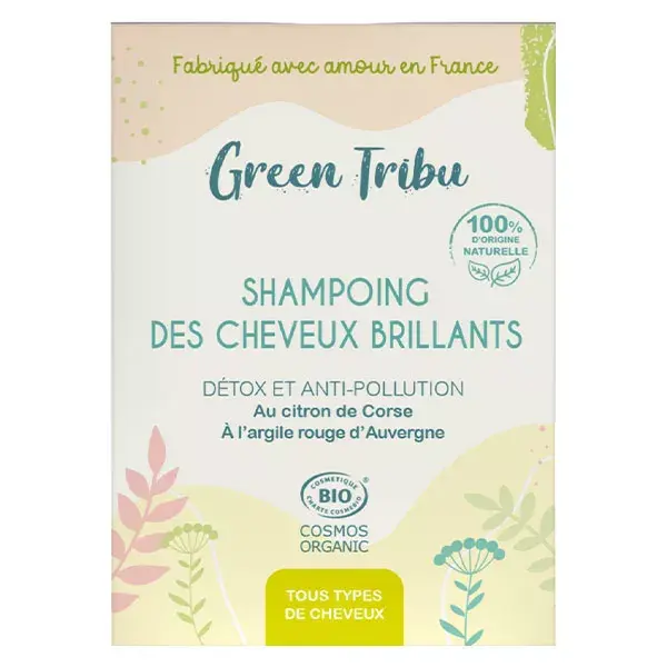 Shampoo Orgânico Green Tribu para Cabelos Brilhantes 85g