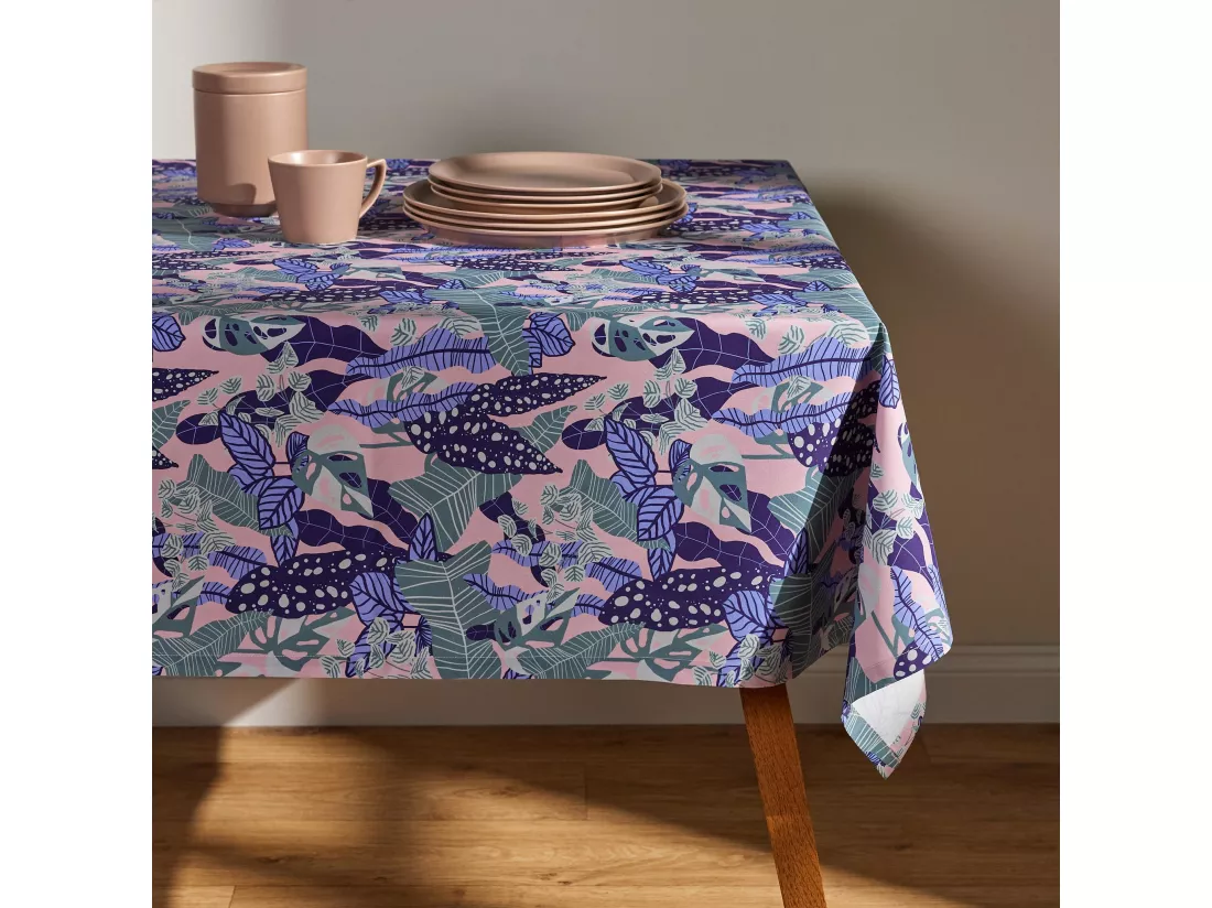 Nappe Imprimée Hazel Violet Moyen 130x180