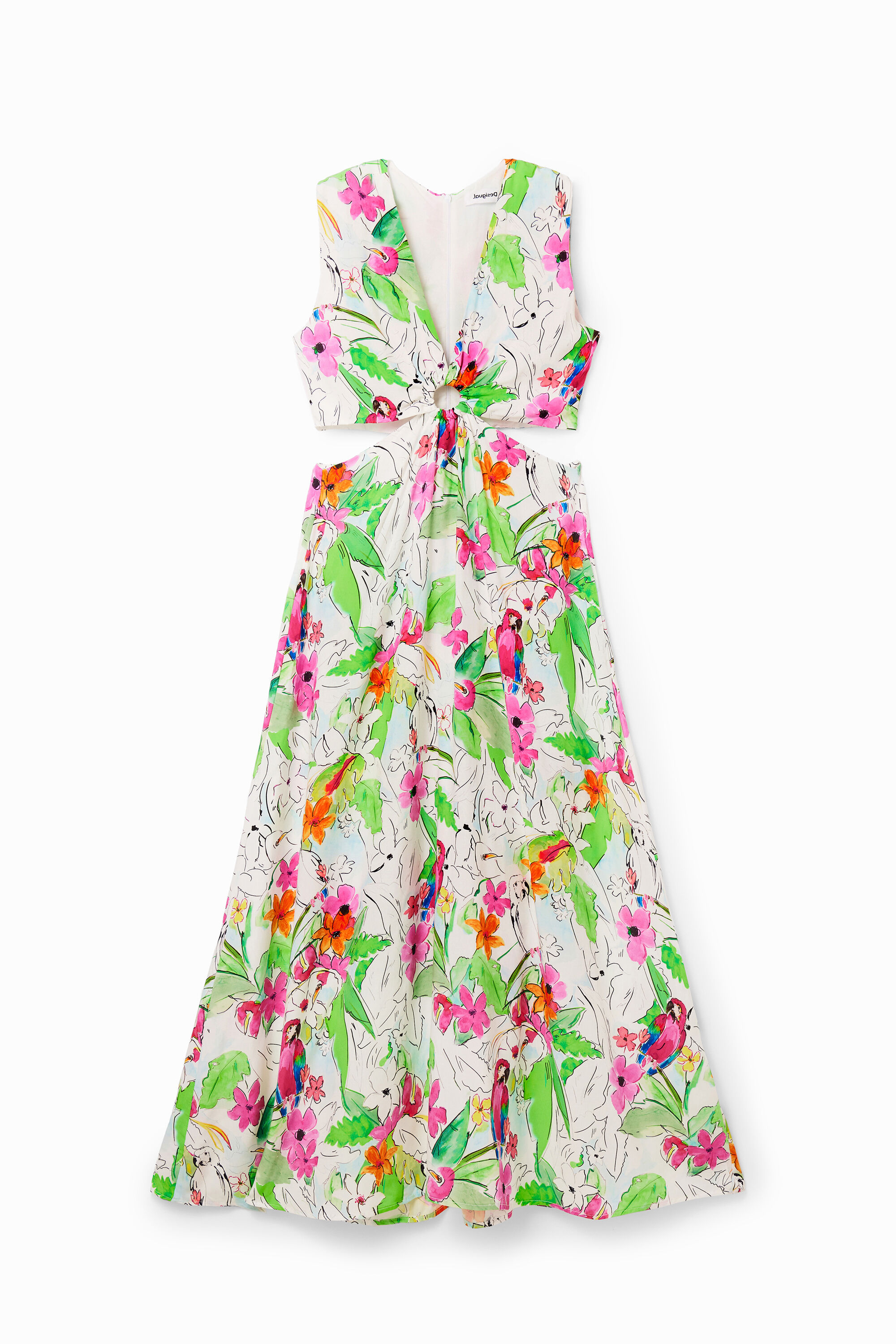 Robe longue découpes