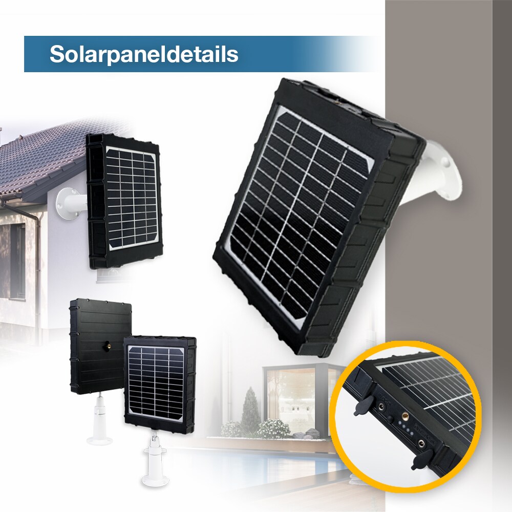 LUVISION Kabellose WLAN Solar IP Kamera Wifi Überwachungskamera mit Akku Solarpanel Sonnenkollektor Bewegungsserkennung