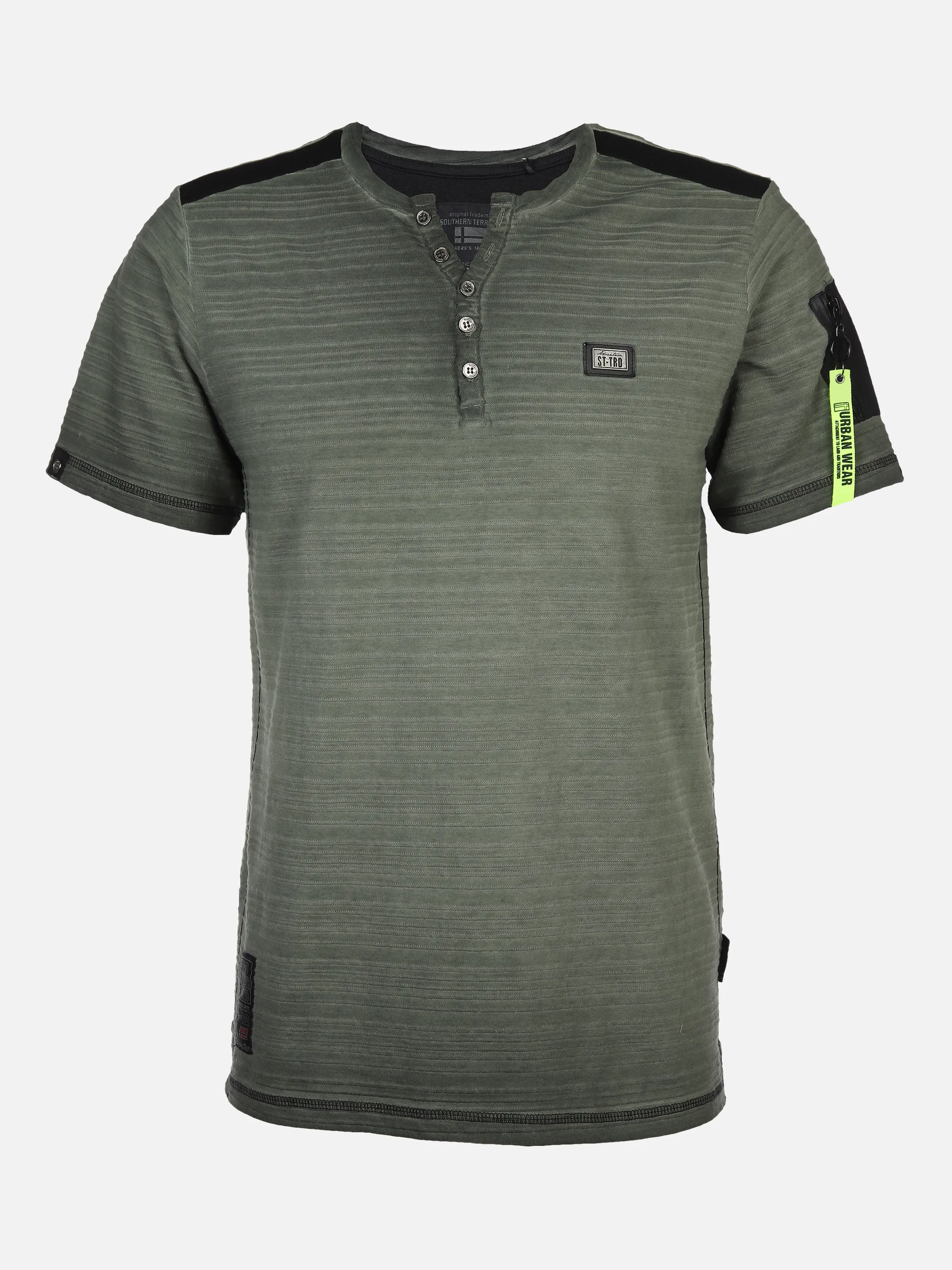 Herren Henleyshirt mit Struktur