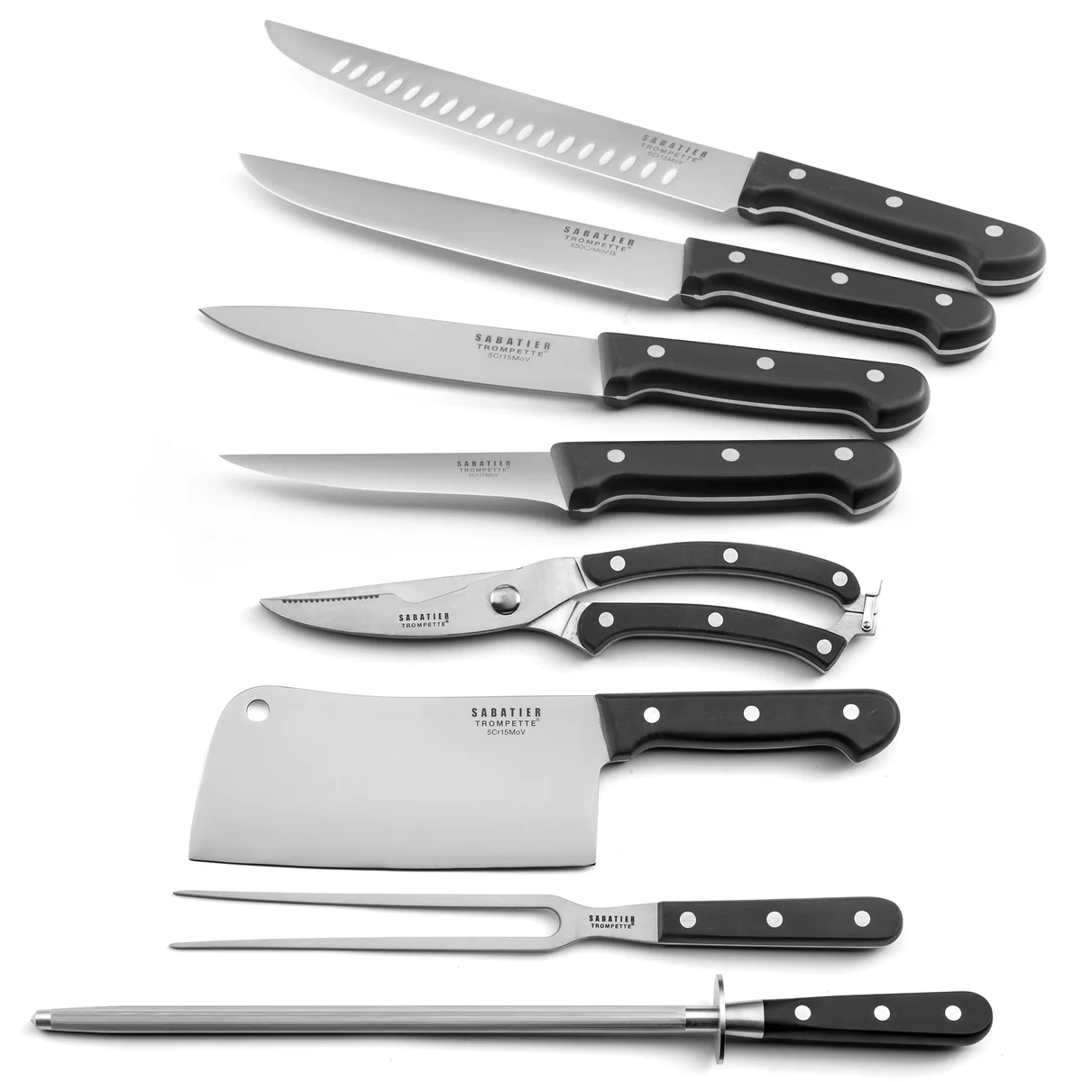 Universal - Set 8 couteaux de boucher Sabatier Trompette