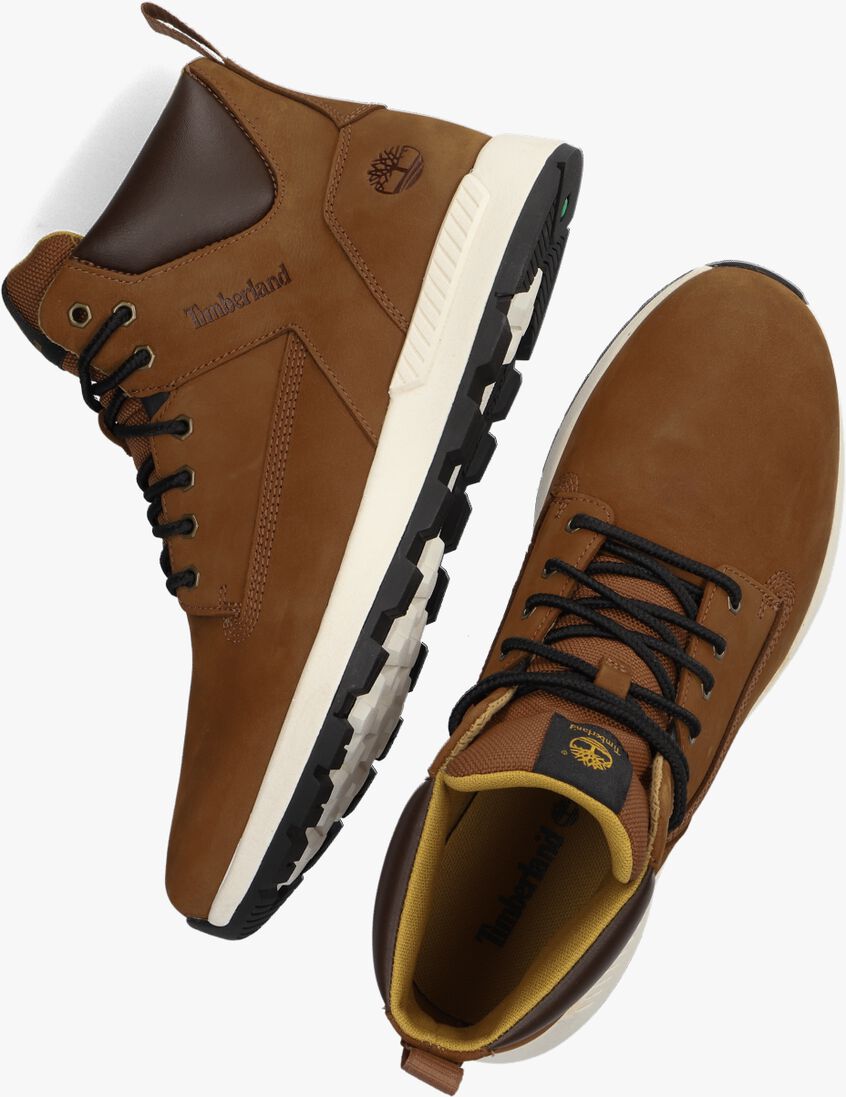 cognac timberland hoge sneakers killington trekker